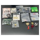 Assorted fashion lapel pins, and more. See pictures for details.