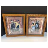 Framed Native American art prints by Mary Jo Pittman, set of two, see pictures for details.