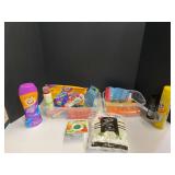 Shelf lot marked 6109 of assorted toiletries to include toothpaste, toothbrush, total body deodorant, conditioner, and more. Tubs are not included, see pictures for details.