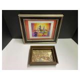 Framed, matted, signed and numbered, 13/80￼, lithograph by Jean-Claude Picot, “Le Cheval de Cirque”, corner of the frame has been chipped, also includes a 3-D print, see pictures for details.