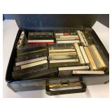 Cassette deck storage case with assorted cassettes, see pictures for details.