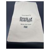 Bank of Raleigh, Beckley West Virginia canvas money bag, see pictures for details.