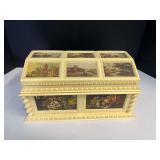Decorative music/storage box, music does not wind, see pictures for details.