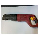 Chicago electric reciprocating saw, powers up, guard is missing, however, it will still hold the blade. See pictures for details.
