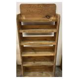 Wooden retail display rack/shelf, see pictures for details.