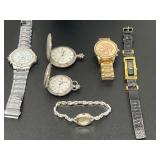 Assorted ladies fashion watches/pocket watches, see pictures for details.