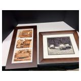 Framed and matted photographic art prints of vintage vehicles, see pictures for details.
