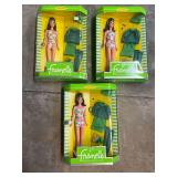 Lot of (3) 30th Anniversary Reproduction of "Gad-About" Francie Doll