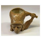 Native American ceramic chief mug, see pictures for details.