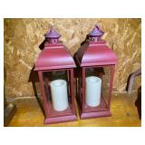Candle lanterns, set of two, see pictures for details.