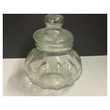 Pumpkin shaped apothecary jar, with lid, see pictures for details.