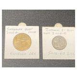 2005 – D Jefferson/bison nickel, and 2005 – D Sacajawea dollar, both pieces are believed to be uncirculated, see pictures for details. ￼