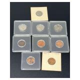 Assorted nickel and penny coins, includes a 1944 wheat penny, see pictures for details.
