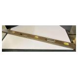 Wooden 4’ level, see pictures for details.