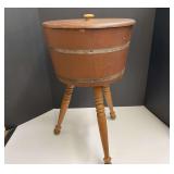 Vintage firkin style sewing bucket, see pictures for details.