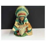 Ceramic Native American figurine, see pictures for details.