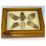 Framed Native American artifacts/arrowheads,  see pictures for details.