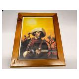 Framed, western/cowboy print, see pictures for details.