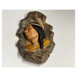 Ceramic Native American wall plaque, see pictures for details.
