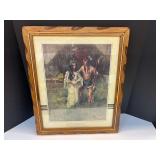 Framed print titled "The Meeting" by artist Vel Miller. See pictures for details.