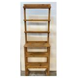 Custom six shelf wooden shelving unit, see pictures for details.