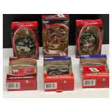 Collectible NASCAR ornaments,#3, #88, and #8, six pieces, still in original packaging, see pictures for details.