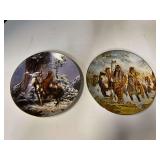 Collectible, and numbered Native American plates from the Hamilton Collection, two pieces, see pictures for details.