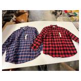 St. John’s Bay flannel shirts, size 4 XL, still new with the tags, see pictures for details.