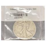1943 Walking Liberty Silver Half Dollar, see pictures for details.