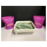 Pop•arazzi bath salts, two bags, also includes a counter tray, see pictures for details.