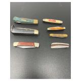 Assorted vintage pocket knives, includes an Old Timer, seven pieces, see pictures for details.