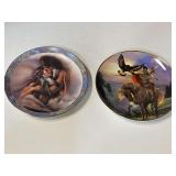 Numbered Native American collector plates from the Bradford Exchange, and the Western Heritage Museum, two pieces, see pictures for details.