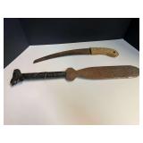 Pruning saw also includes a custom blade, believed to be handmade, see pictures for details.