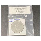 1776–1976 –D Bicentennial Variety 2 Eisenhower Dollar, see pictures for details.