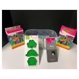 Assorted crafting items and more to include tie-dye kits, cookie stamps, and more. Tub is not included, see pictures for details. ￼