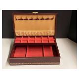 Jewelry box, the front edge is scuffed, and there is spilled paint on the back side, see pictures for details.