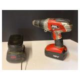Skil cordless drill, 18 V, comes with two batteries and charger, working condition unknown, see pictures for details.