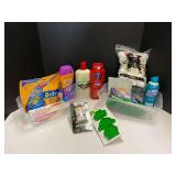 Shelf lot marked 6120 of assorted toiletries to include body wash, toothpaste, toothbrushes, Lysol air sanitizer, and more. Tubs are not included, see pictures for details. ￼