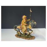 Native American on horseback sculpture, see pictures for details.