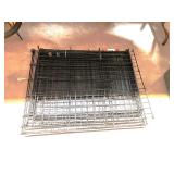 Folding animal cage, also includes a large storage bin, see pictures for details.
