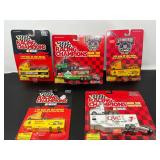 Racing Champions collectible diecast replicas/transport, five pieces, still in original packaging, see pictures for details.