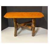 Custom/primitive side table, see pictures for details.