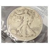 1943 Walking Liberty Silver Half-Dollar, see pictures for details.