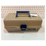 Tacklebox with content to include bobbers, hooks, fishing line, and more. See pictures for details.