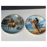 Collectible, and numbered Native American plates from the Hamilton Collection, and the American Indian Heritage Foundation Museum, two pieces, see pictures for details.