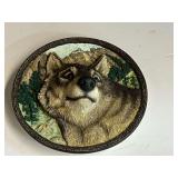 Numbered “Faces of The Wild” collectible plate, “The Wolf”, from the Bradford exchange, see pictures for details.