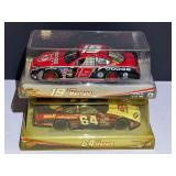 #19 and #64 NASCAR replicas, two pieces, 1/24 scale, comes with original boxes, see pictures for details.