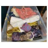 Large assortment of fabric remnants, see pictures for details.