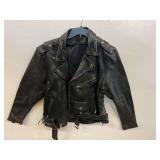 Leather riding jacket, size 40, see pictures for details.