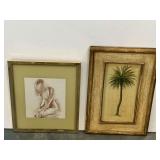 Framed artwork, two pieces, see pictures for details.